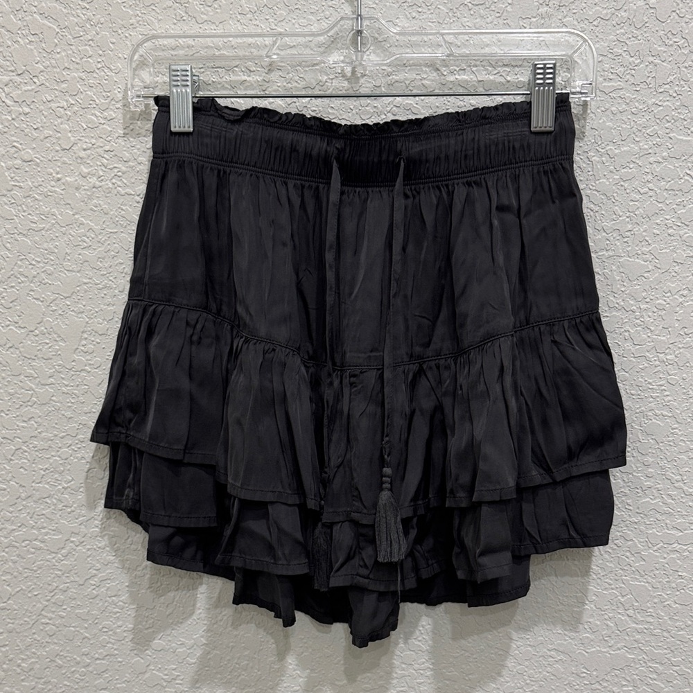 Dark Gray Ruffled Women's Skirt